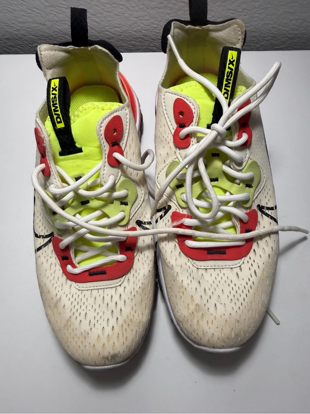 Nike Kids Neon Yellow, Red & Off-White Athletic Sneakers - Picture 5 of 5